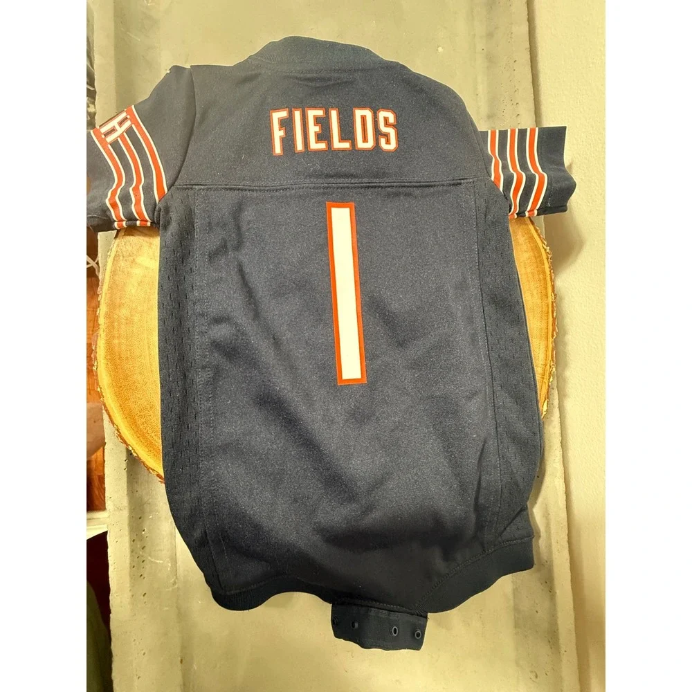 Nike NFL Chicago Bears Justin Fields 1 Jersey Romper 3/6M Baby Onesie‎
